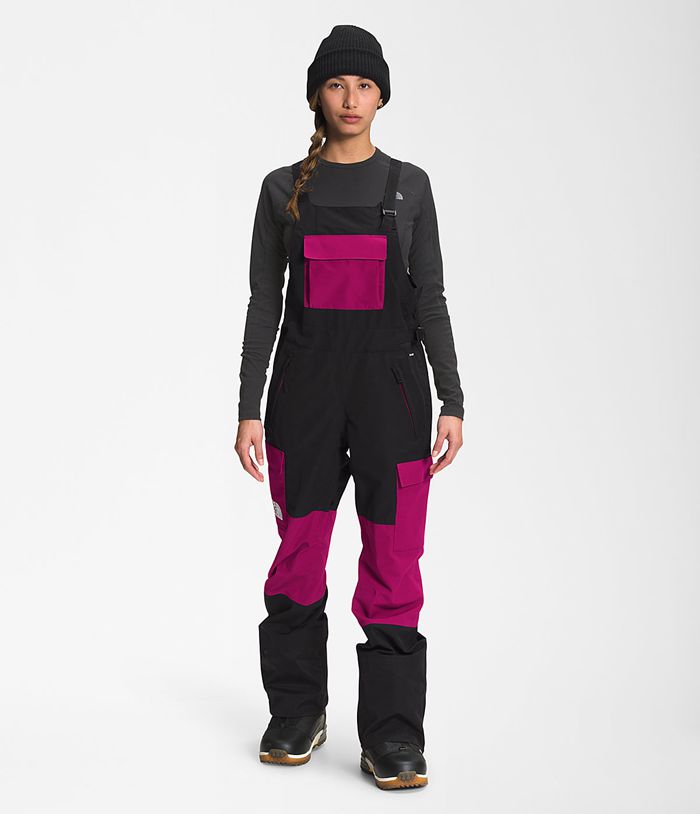 Pantalon Nieve The North Face Mujer Rosas/Negras Dragline Bib 35847YVUP